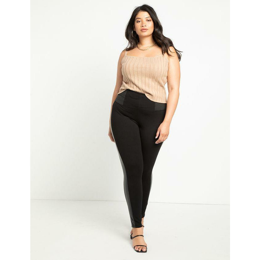 Eloquii Miracle Flawless Legging with Leather Side Stripe – The Curvy Shop