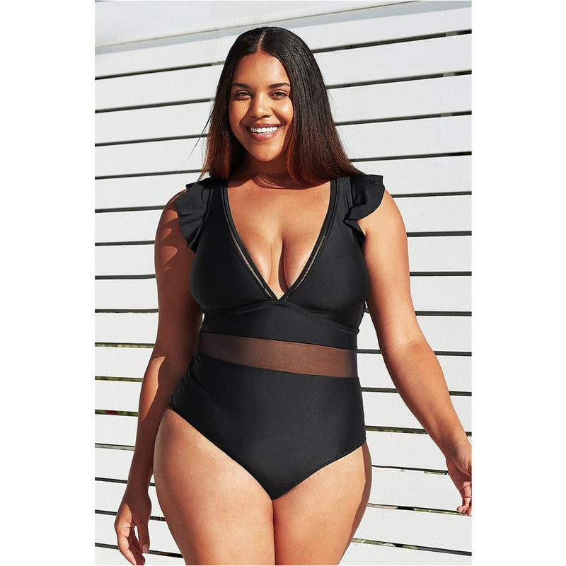 CUPSHE Plus Size Swimsuit for Women One Piece Bathing Suit Ruched