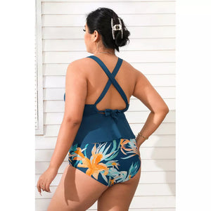 Wrap Front Bralette & Shoreline Tropical High Waist Bikini Set – The Curvy  Shop