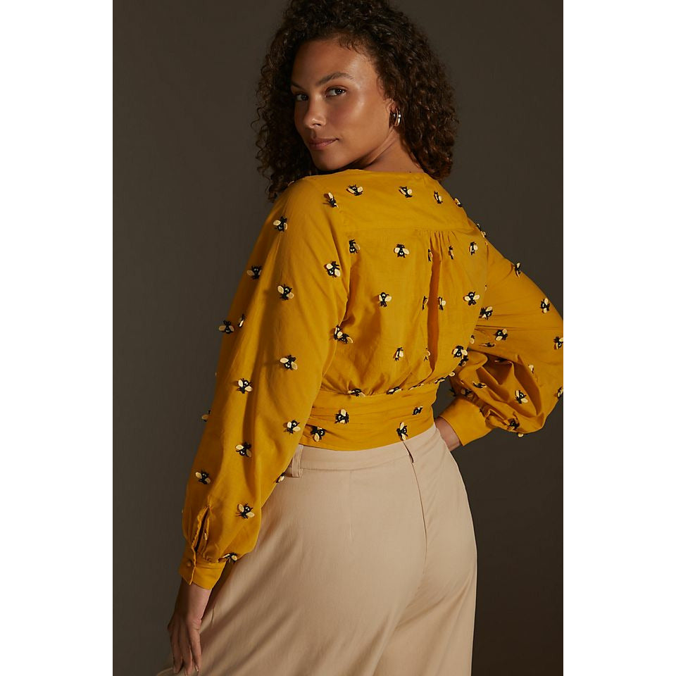 Keira Long Sleeve Crop Top - Mustard (Medium) – Mystique Grabber Boutique